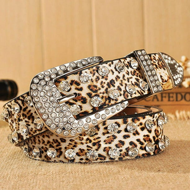Ladies Leather Belt Fashion Belts Rhinestone Inlaid Wide Belt Ladies Leather Belt Fashion Belts Rhinestone Inlaid Wide Belt
